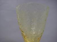 スウェーデンPukeberg Glass ウランガラスワイングラス (小)『TURKEY TRACK』パターン