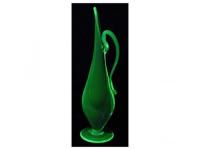 1955年 Flavio Poliデザイン Seguso Vetri d'Arte製 Sommersoテクニック ウランガラス‘beak vase(くちばしの花瓶)’
