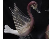 1960'イタリアMuranoGlass Salviati 乳白色ガラス鳥
