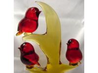 イタリアBarbini Murano ガラスの木と3羽の小鳥