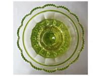 1840～1860年 ビーダーマイヤー様式 ウランガラス ゴブレット